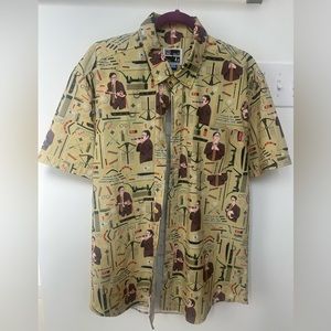 The RSVLTS Men's XLarge The Office Dwight Schrute Kunuflex Button Down Shirt